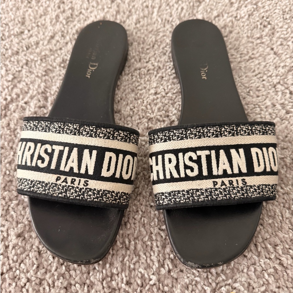 Dior Black and Cream Sandals